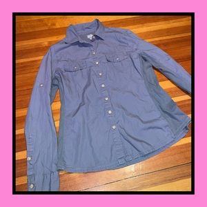 Gray Converse One Star Button Up Shirt Size L